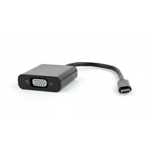 Convertor USB-C la VGA , Gembird, negru
